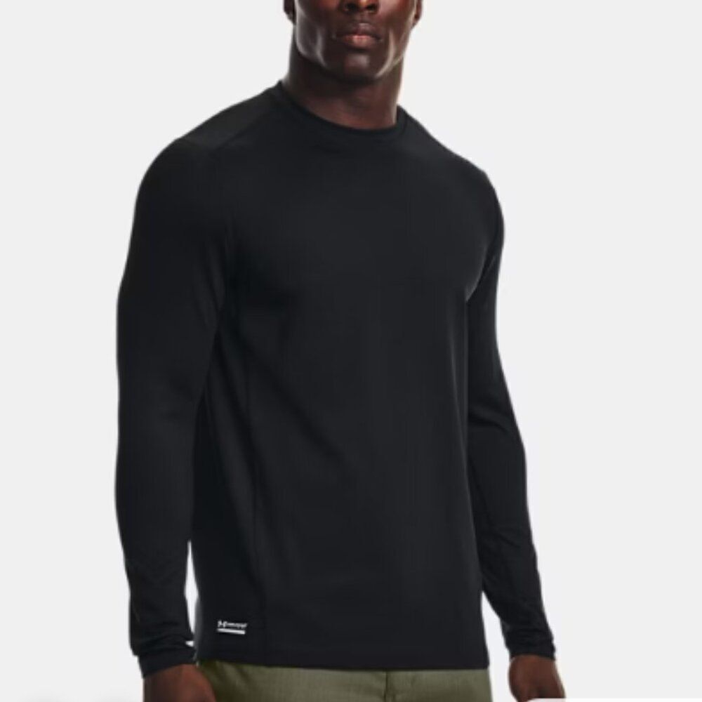 UNDER ARMOUR Coldgear Crewneck Base Layer Shirt Black Size Small